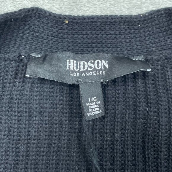 Hudson Los Angeles Cotton Buttondown Cardigan L Black NWT 6518 - Picture 4 of 8